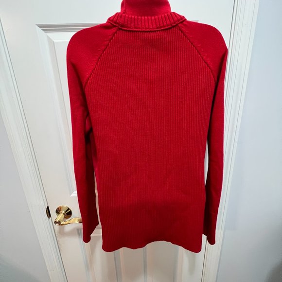 Athleta rmedium red turtle neck sweater - Picture 5 of 6